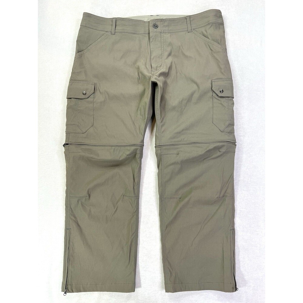 Kuhl Renegade Convertible Stealth Hiking Cargo Pants Mens 40x28 Khaki Beige